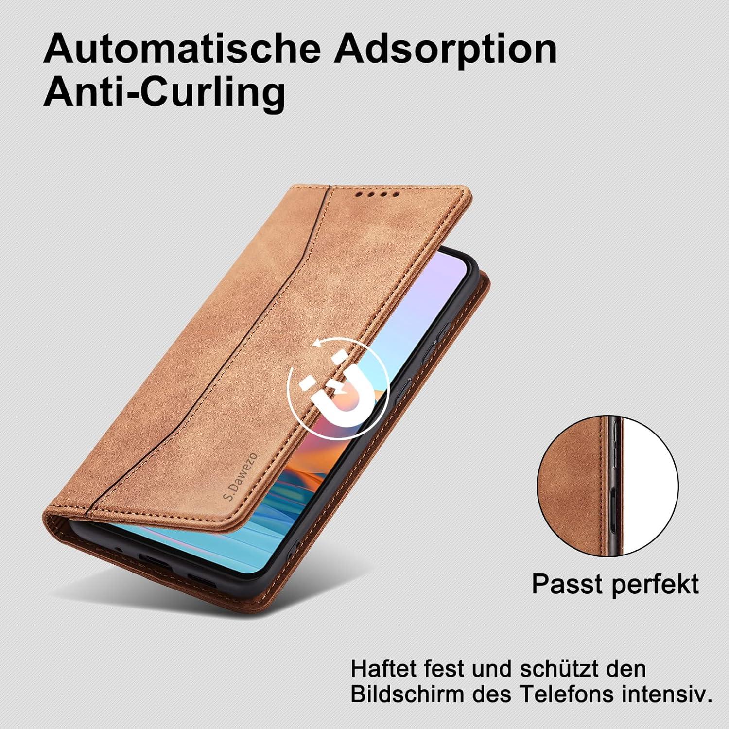 Xiaomi Redmi Note 10 Pro Hülle Leder Brieftasche Magnet Stand Stoßfeste Handyhülle