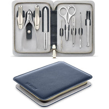 Hochwertiges 9-teiliges Maniküre-Set aus Edelstahl mit Etui