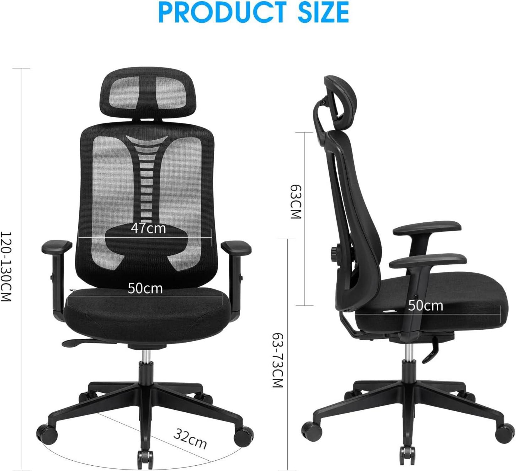 Ergonomischer Bürostuhl mit verstellbarer Lendenwirbelstütze