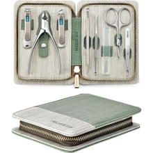 Maniküre Set 8 in 1 Edelstahl Nagelset mit Ledertasche