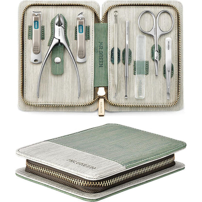 Maniküre Set 8 in 1 Edelstahl Nagelset mit Ledertasche