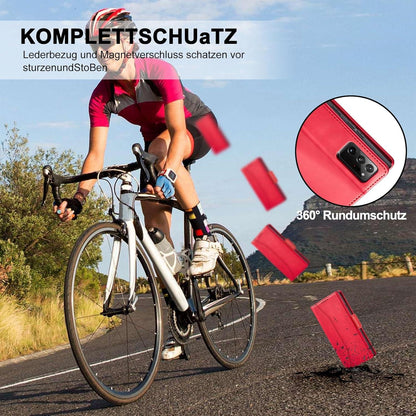 Handyhülle Samsung Galaxy Note 20 Leder Magnetschutz Rot