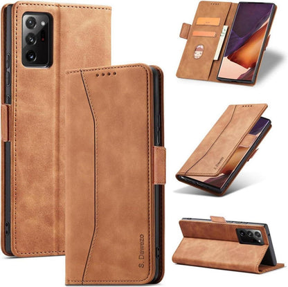 Samsung Galaxy Note 20 Hülle mit Ständer und Kartenfach in Braun