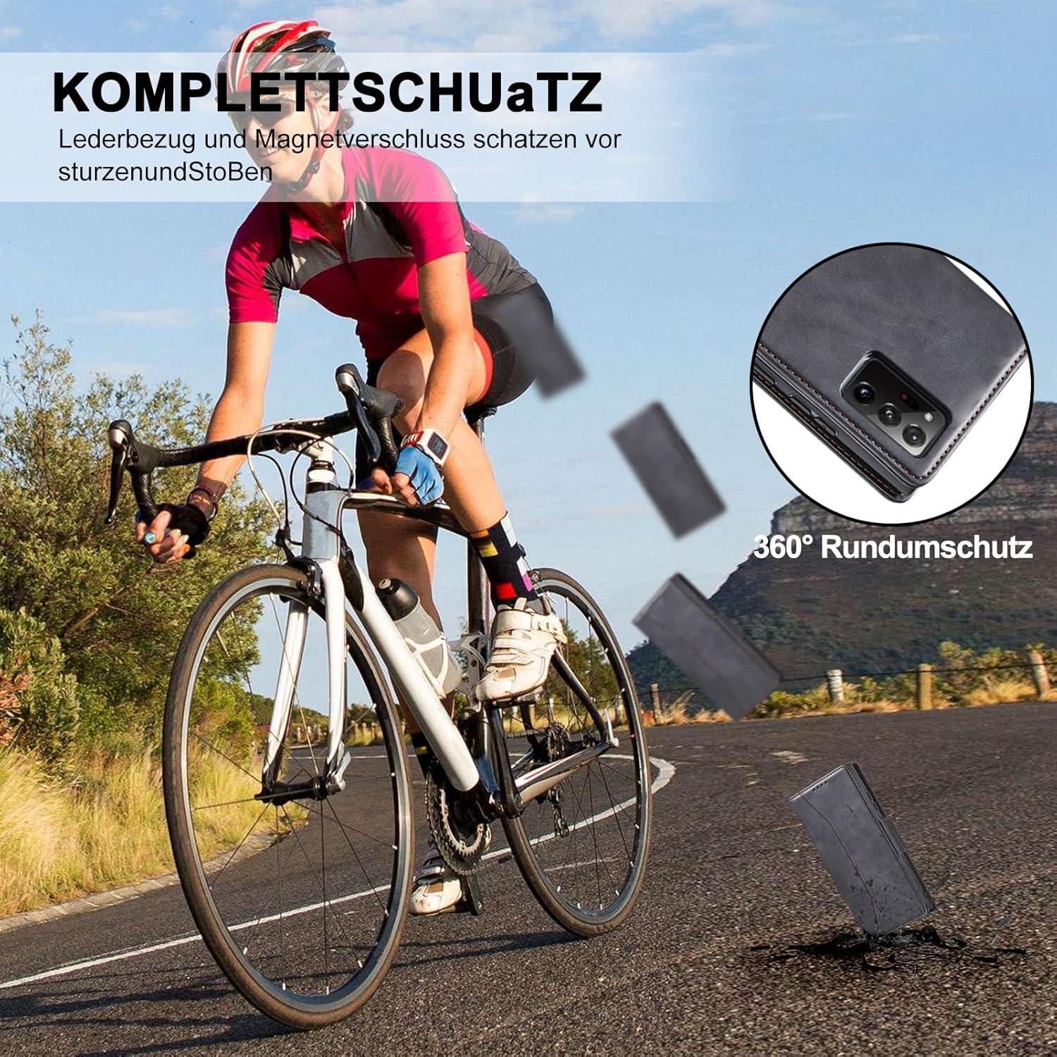 Premium Leder Magnetische Hülle für Samsung Galaxy Note 20 mit Ständer