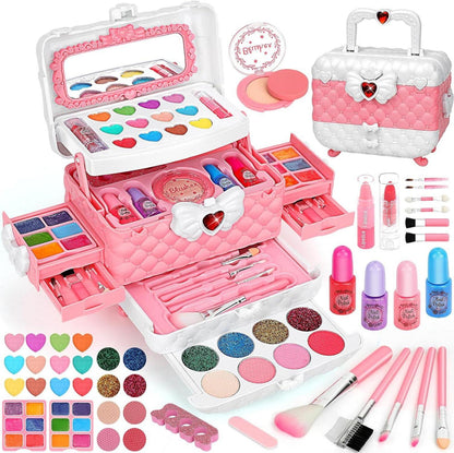 Kinderschminke Set Mädchen 55-teilig Haltbare Farben