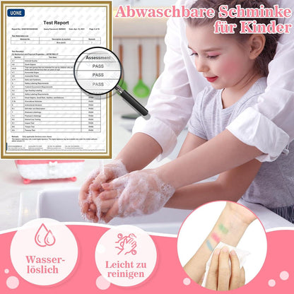 Kinder Schminkset Mädchen 55-teiliges Schminkkoffer Set 4-11 Jahre