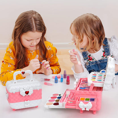 Kinderschminke Set Mädchen Schminkkoffer Spielzeug Make up Geschenke