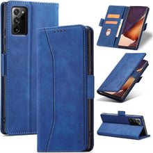 Samsung Galaxy Note 20 Leder Handyhülle mit Ständer und Kartenfach