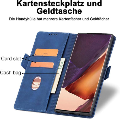 Samsung Galaxy Note 20 Leder Handyhülle mit Ständer und Kartenfach