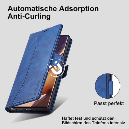 S. Dawezo Premium Leder Handyhülle Samsung Galaxy Note 20 Blau