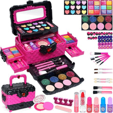 Kinder Make-Up Set 57-teilig Schminkkoffer Mädchen Geschenke 4-12