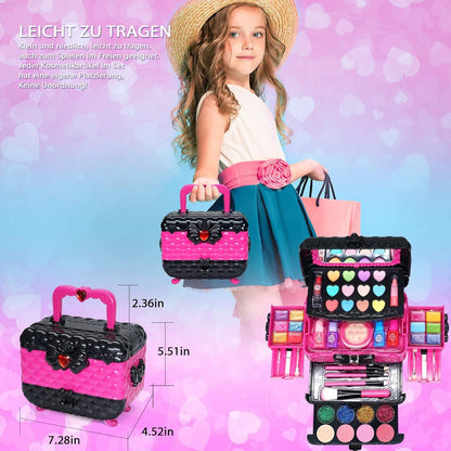 Kinderschminke Set Mädchen Kinder Make Up Schminkkoffer Spielzeug