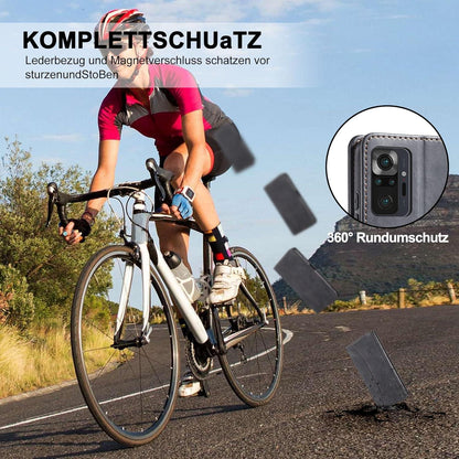 Kompatibel mit Redmi Note 10 Pro Hülle Leder Brieftasche Magnet