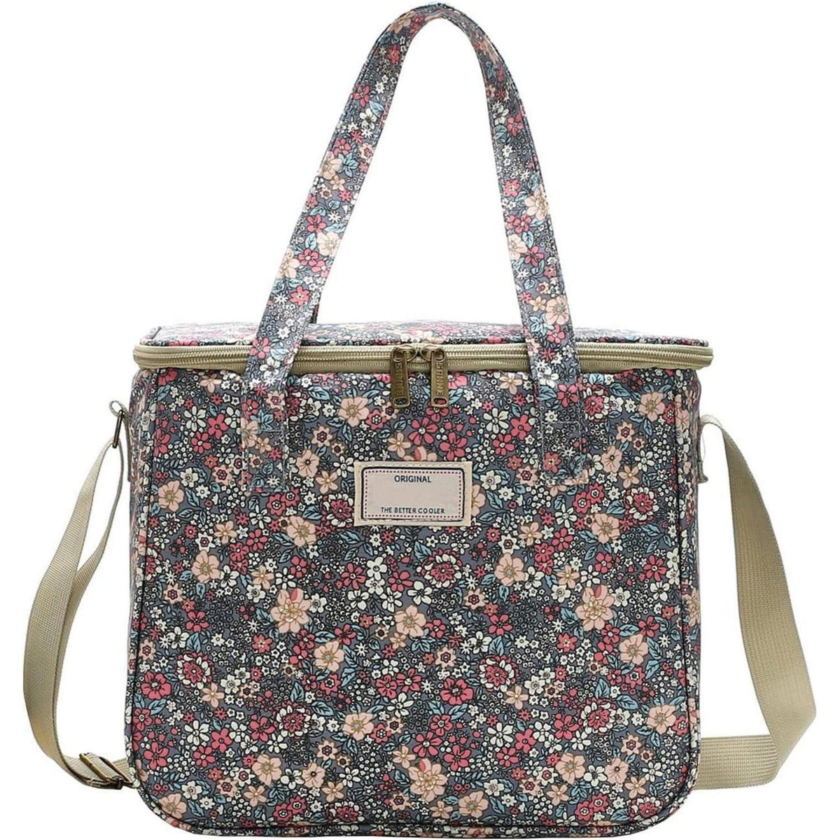Isolierte Lunchtasche mit Blumenmuster – Wiederverwendbar & Tragbar
