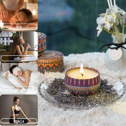 VETOUR Soja Duftkerzen Set 6er Geschenk Aroma Entspannung Yoga