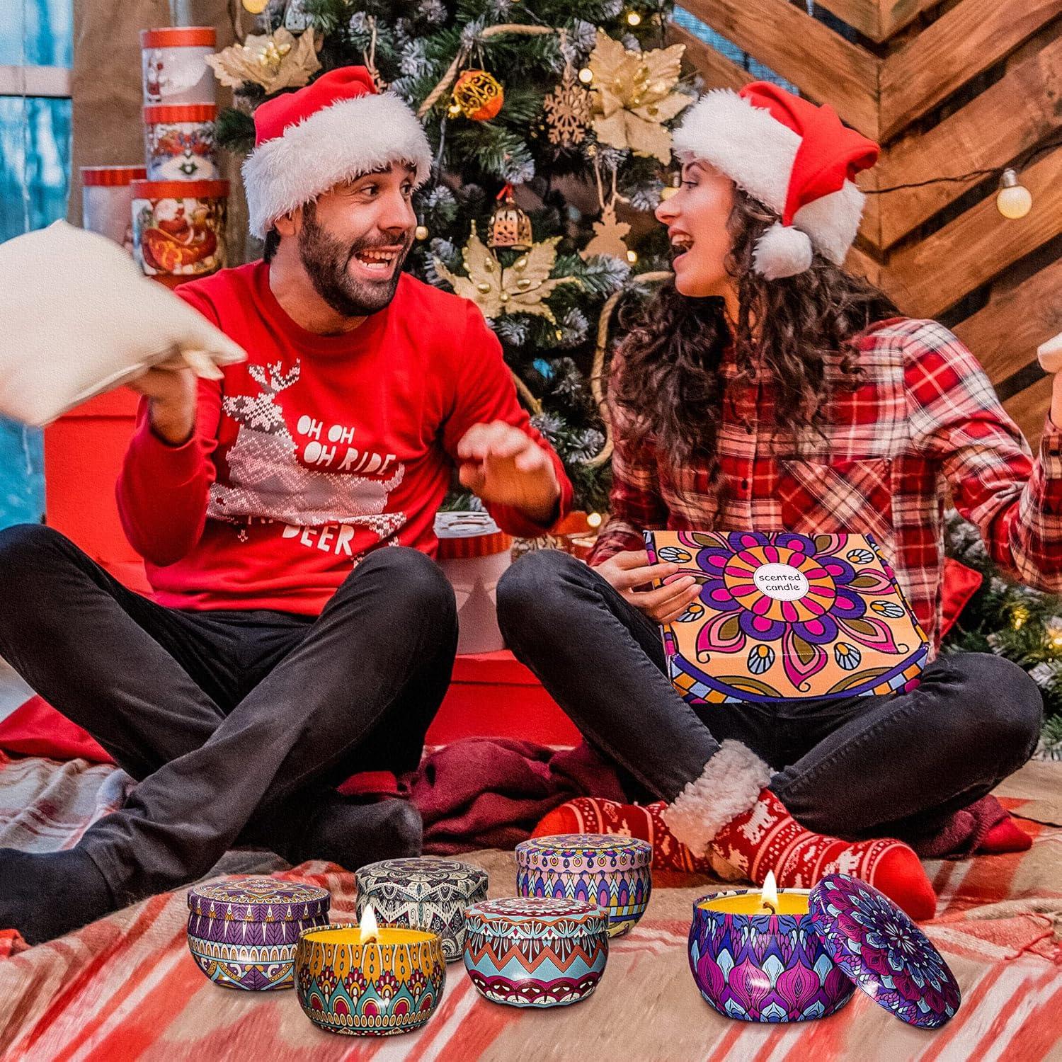 VETOUR Soja Duftkerzen Set 6er Geschenk Aroma Entspannung Yoga