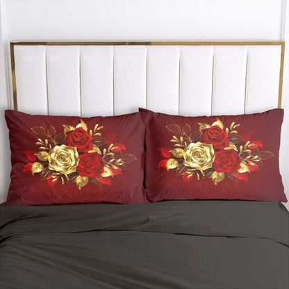 Romantischer Rosen Bettbezug 135x200 cm, 4-teilig