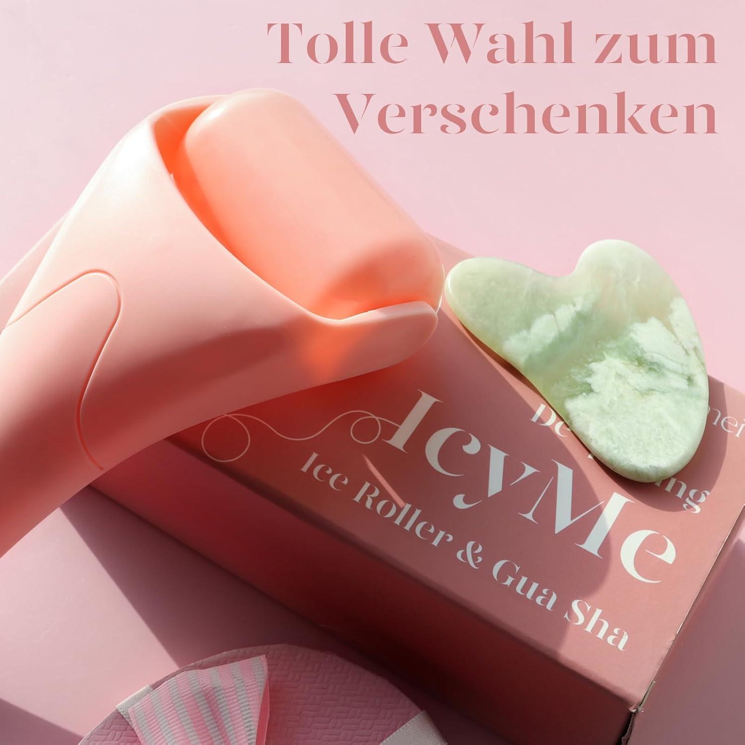 Ice Roller Gua Sha Facial Tools Schwellungsreduzierung Migräne Relief Rose