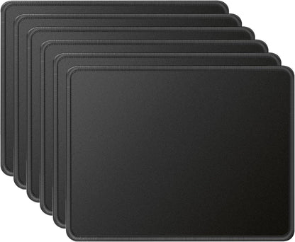 KTRIO Mauspads Schwarz 275x215mm 6er Pack Nähte Rutschfester