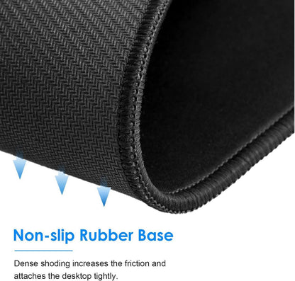 KTRIO Mauspad Mauspads 275x215mm Schwarz 6er Pack vernähte Kanten