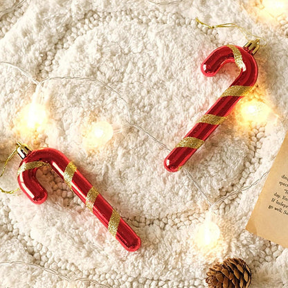 12er Set Weihnachtsbaumschmuck Zuckerstangen Anhänger Ornamente