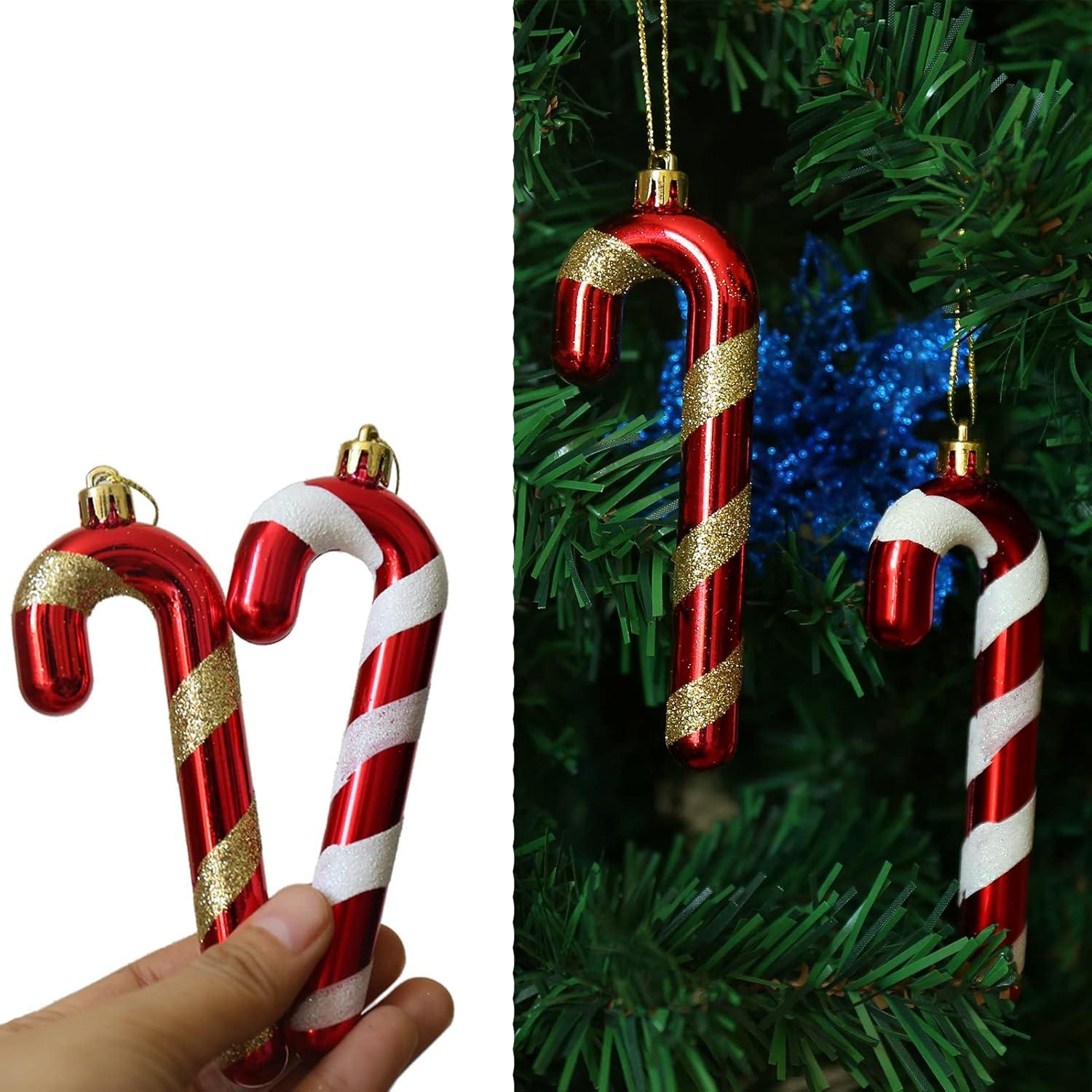 Herzwild Weihnachtsbaumschmuck Zuckerstangen 12pcs Hängend Weihnachtsdeko