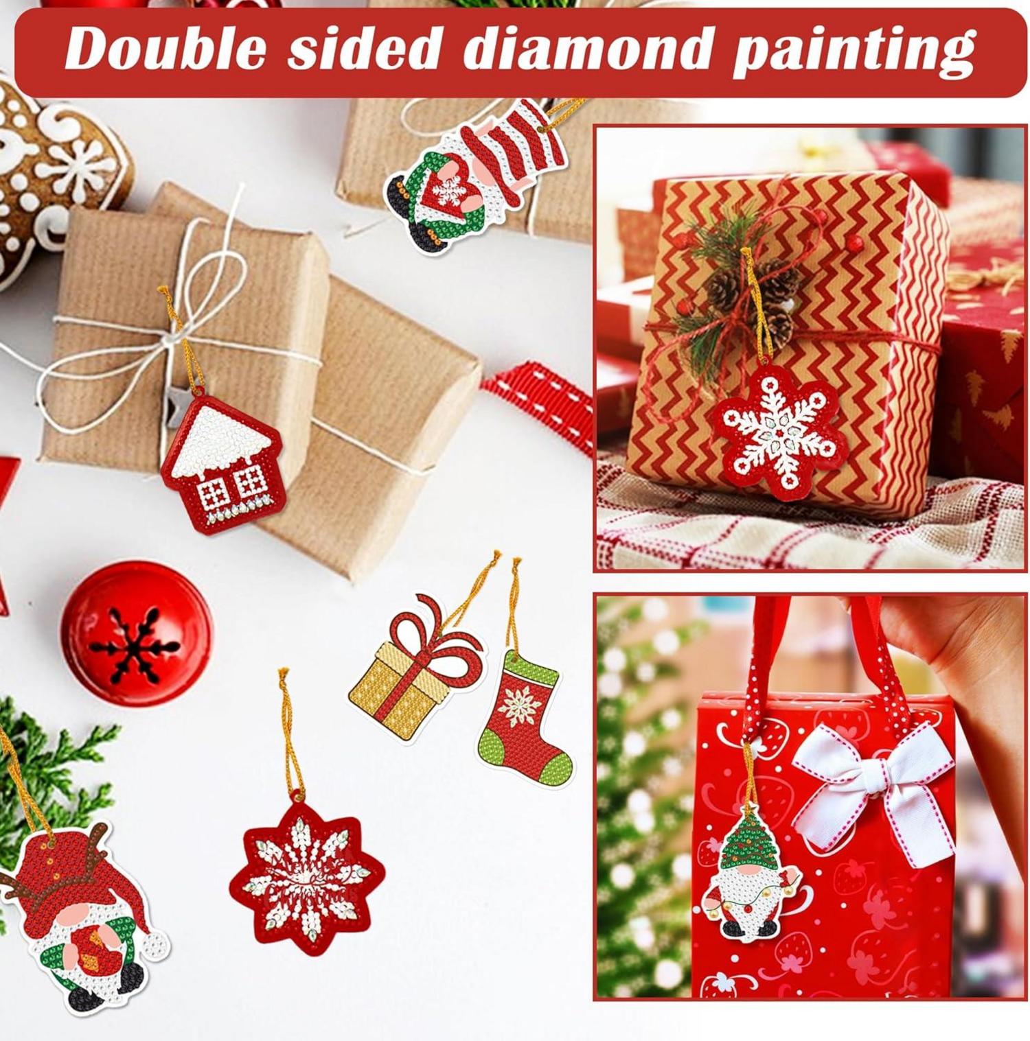 Diamond Painting Weihnachts Anhänger DIY Kit 30 Stück Doppelseitig
