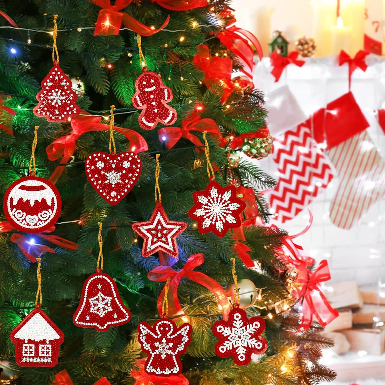 LYLIDIA Diamond Painting Weihnachts Anhänger DIY Kit 30 Stück Doppelseitig