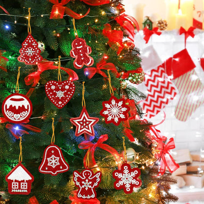 LYLIDIA Diamond Painting Weihnachts Anhänger DIY Kit 30 Stück Doppelseitig