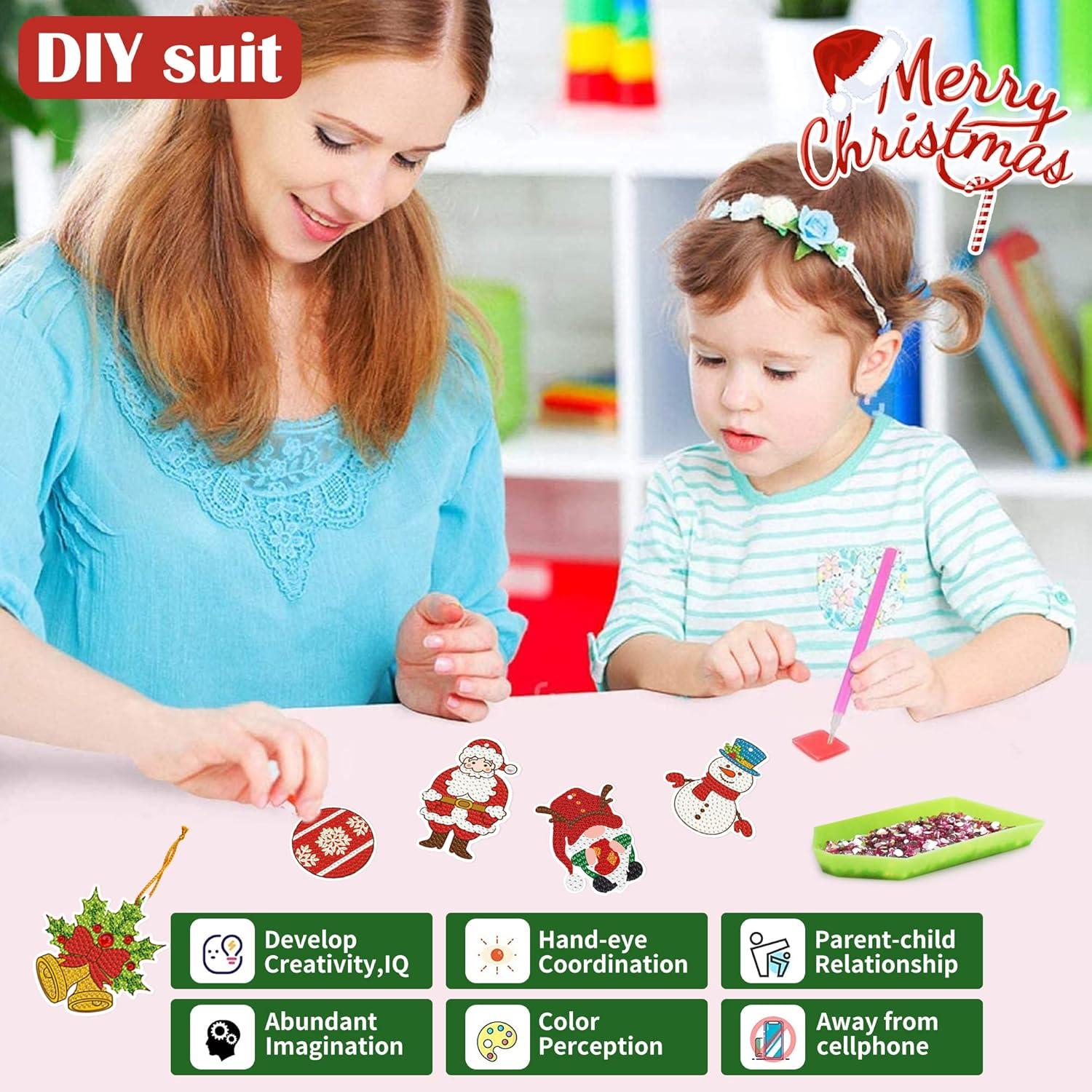 Diamond Painting Weihnachts Anhänger DIY Kit 30 Stück Doppel Diamant