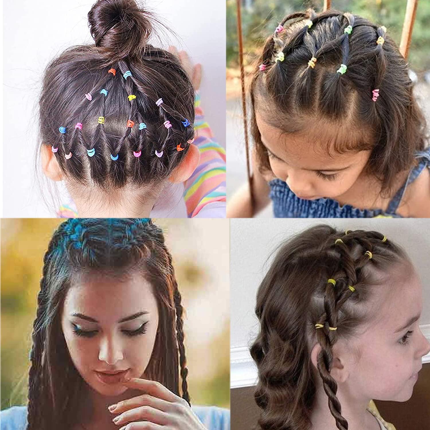 250pcs Mini Elastische Haargummis für Frauen Mädchen Kinder
