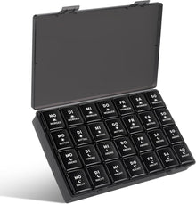 Tablettenbox 7 Tage Pillenbox 4 Fächer groß Pillendose Medikamentenbox