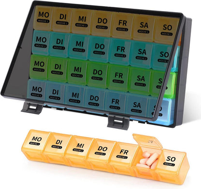 Tablettenbox 7 Tage Große Fächer Wochen Monat Organizer