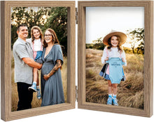 Doppelter Bilderrahmen aus Holz 13x18 mit Glasfront - Klappbar