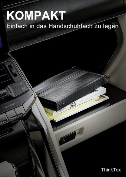 ThinkTex Quittung Coupon Organizer 12 Taschen kleine Datei Veranstalter 28x15 cm