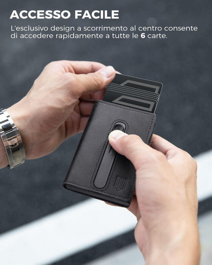 DODENSHA Airtag RFID Kartenetui Herren Geldbörse Münzfach