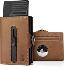 Kartenetui RFID Schutz Herren Geldbörse Airtag POP UP Slim Wallet
