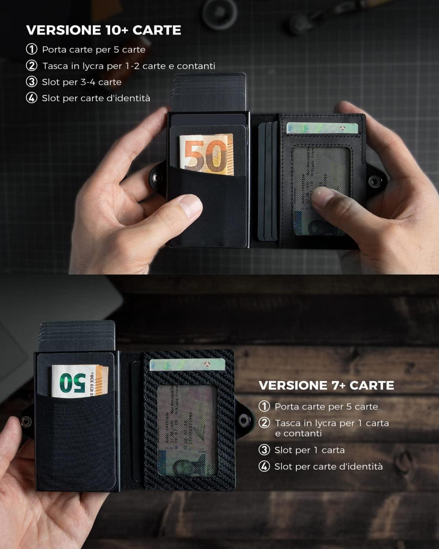 Kartenetui RFID Schutz Herren Geldbörse Airtag POP UP Slim Wallet