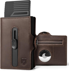 Airtag Kartenetui RFID Schutz Herren Geldbörse Slim Wallet Münzfach