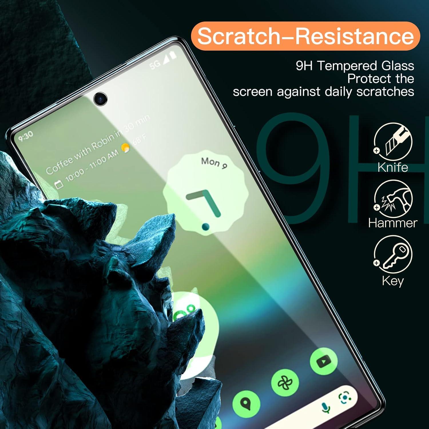 JETech Panzer Schutzfolie für Google Pixel 6a 6,1 Zoll, 3 Stück
