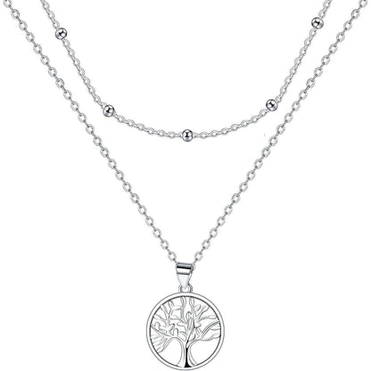 Damen Halskette Lebensbaum 925 Silber, Geschenk für Sie