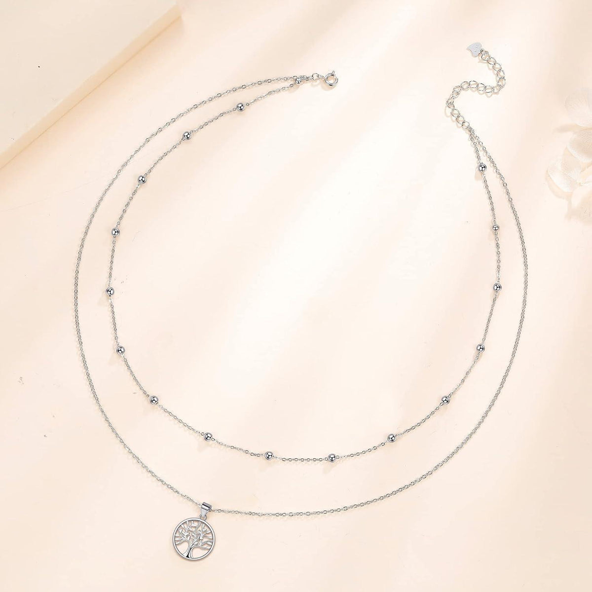 Damen Halskette Lebensbaum 925 Silber, Geschenk für Sie