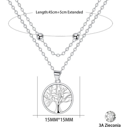 Damen Halskette Lebensbaum 925 Silber, Geschenk für Sie