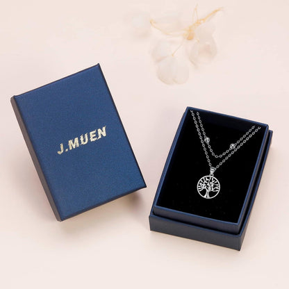 Damen Halskette Lebensbaum 925 Silber, Geschenk für Sie