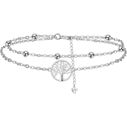 Damen Armband 925 Sterling Silber Baum des Lebens verstellbar