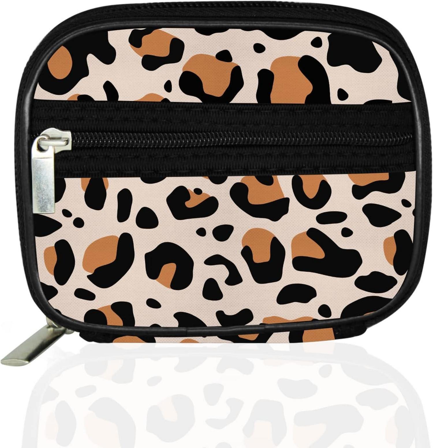 Tablettenbox 7 Tage Pillendose Reißverschluss Stofftasche Braun