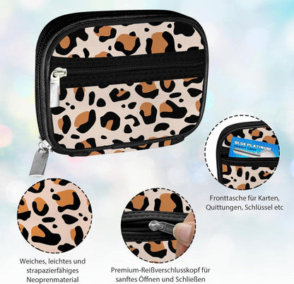 Tablettenbox 7 Tage Pillendose Reißverschluss Stofftasche Braun