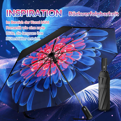 Kompakter UV-geschützter automatischer Reise-Regenschirm