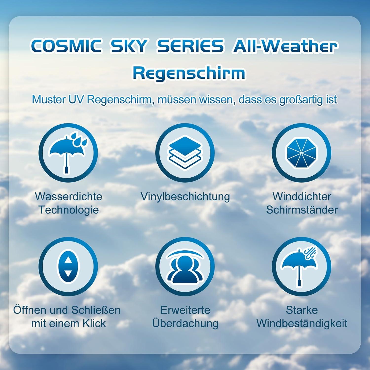 ZUOYOUZ Faltbarer Regenschirm mit niedlichen Aufdrucken, UV-Schutz
