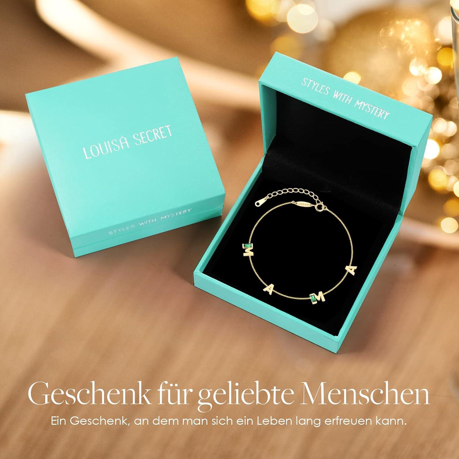 MAMA Muttertagsgeschenk Armband Set 925 Silber Zirkonia + Halskette Set
